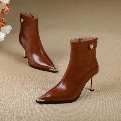 Stella | Stivaletti Donna in Pelle Autentica con Fibbia