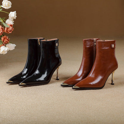 Stella | Stivaletti Donna in Pelle Autentica con Fibbia