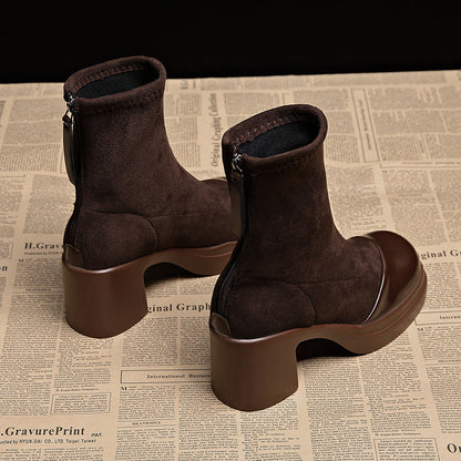 Eva | Stivali Donna in Camoscio Premium con Punta Tonda