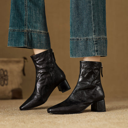 Celeste | Stivaletti Donna in Pelle Autentica con Tacco Medio