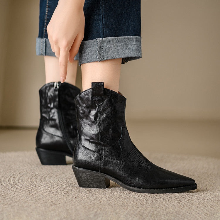 Nerina | Stivali Donna in Pelle Autentica Stile Western