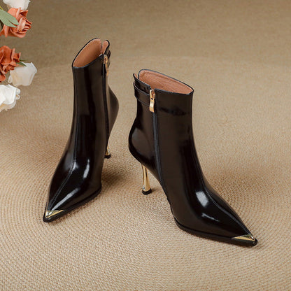 Stella | Stivaletti Donna in Pelle Autentica con Fibbia