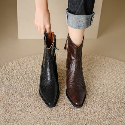 Nerina | Stivali Donna in Pelle Autentica Stile Western