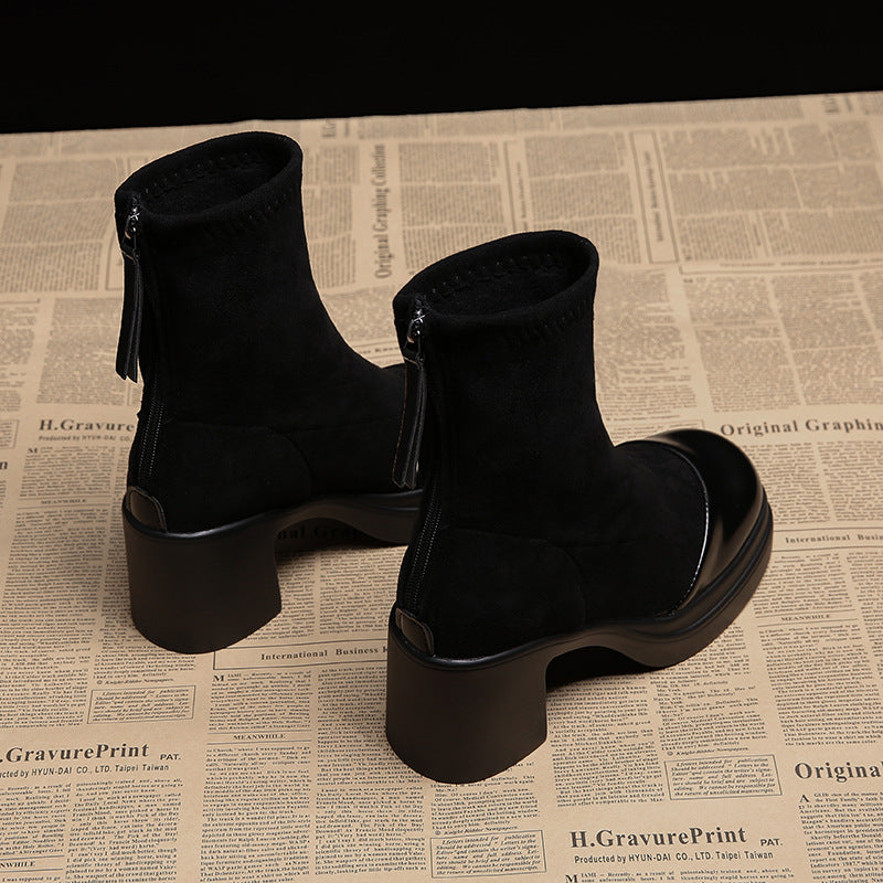 Eva | Stivali Donna in Camoscio Premium con Punta Tonda