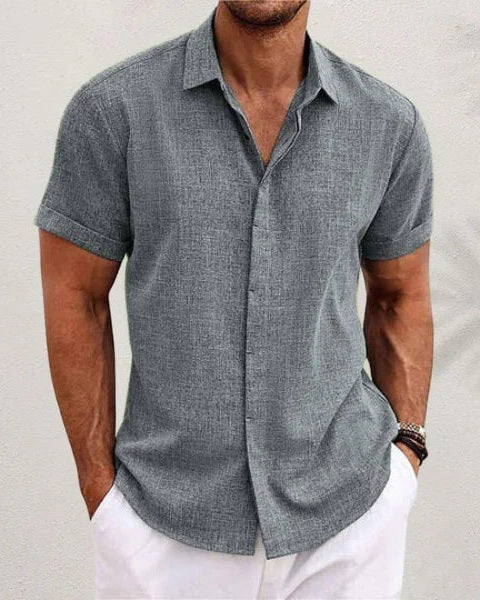 Camicia Uomo a Maniche Corte Morbida Leggera Estiva