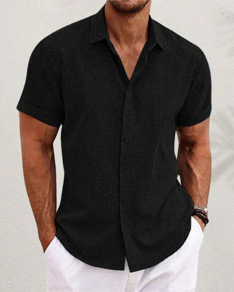 Camicia Uomo a Maniche Corte Morbida Leggera Estiva