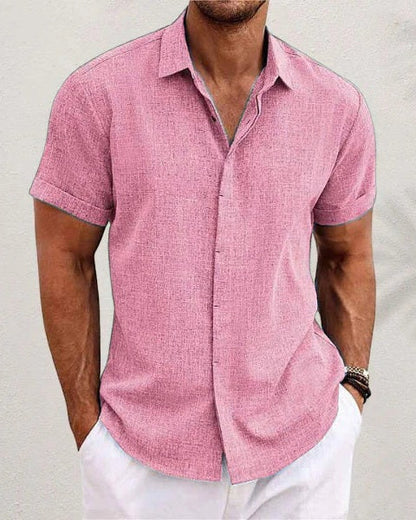 Camicia Uomo a Maniche Corte Morbida Leggera Estiva