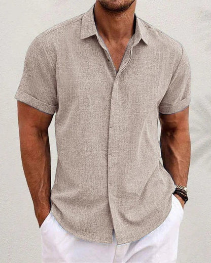 Camicia Uomo a Maniche Corte Morbida Leggera Estiva