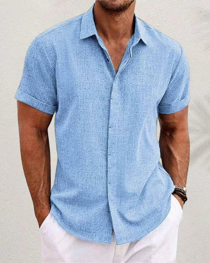 Camicia Uomo a Maniche Corte Morbida Leggera Estiva