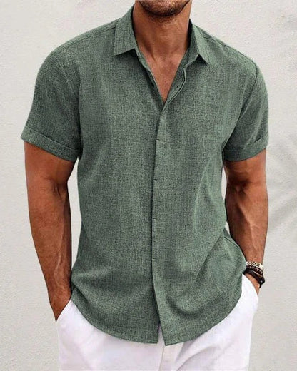 Camicia Uomo a Maniche Corte Morbida Leggera Estiva