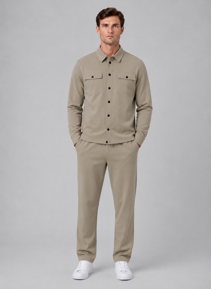 Completo Uomo Overshirt e Pantaloni Casual Coordinato