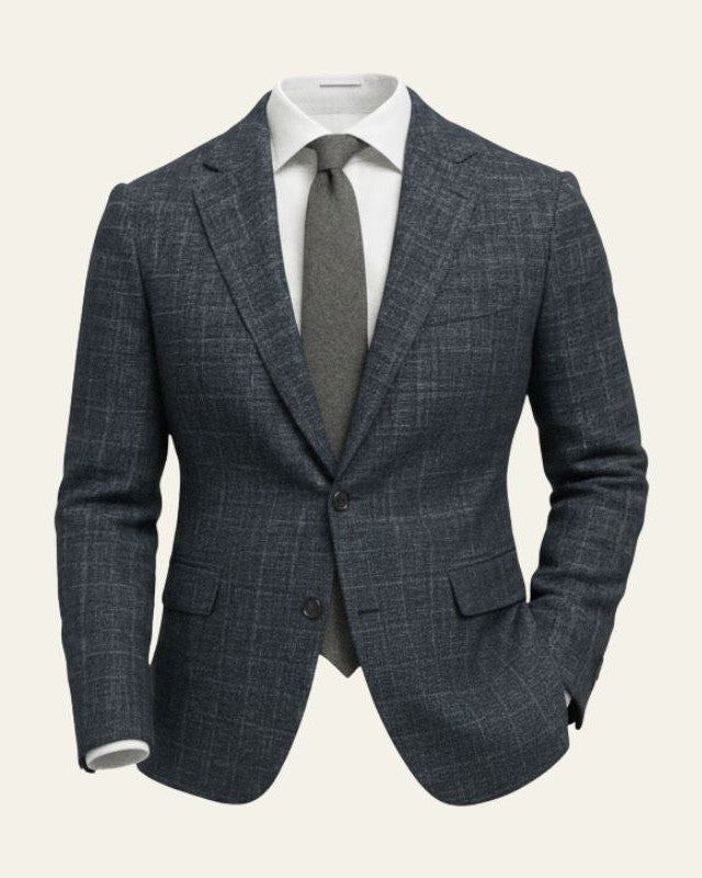 Blazer Uomo Sartoriale con Spalle Imbottite