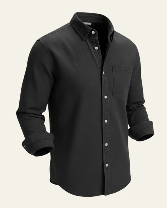 Camicia Uomo a Maniche Lunghe Trama Leggera Versatile