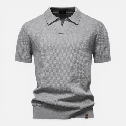 Polo Uomo Slim Fit in Maglia Traspirante Leggera Manica Corta
