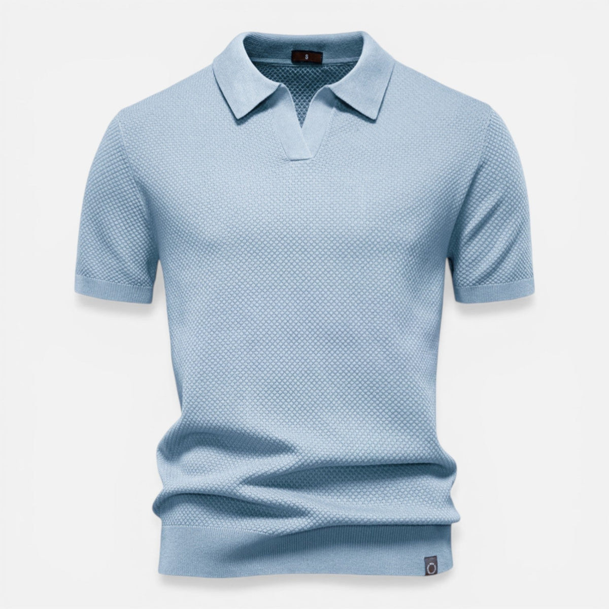 Polo Uomo Slim Fit in Maglia Traspirante Leggera Manica Corta