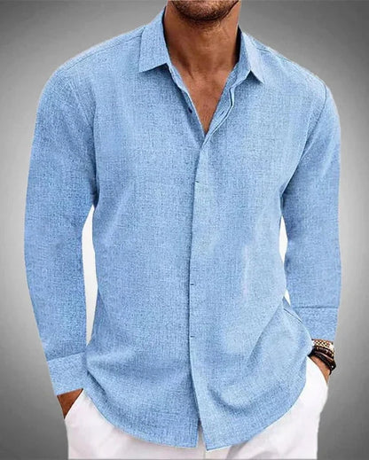 Camicia Uomo in Tessuto Strutturato Texture Leggera Curata