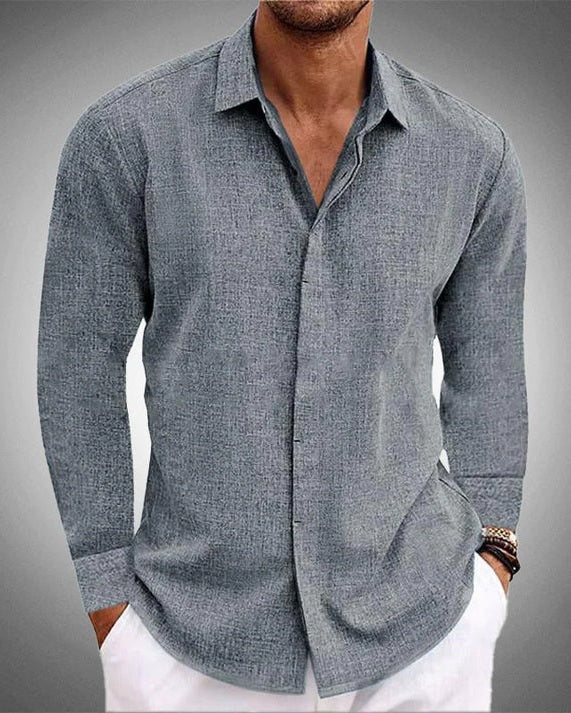 Camicia Uomo in Tessuto Strutturato Texture Leggera Curata