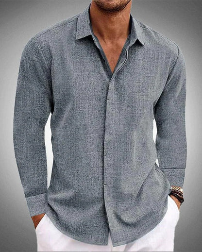Camicia Uomo in Tessuto Strutturato Texture Leggera Curata