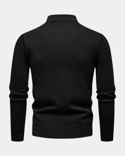 Maglione Uomo Mezza Zip in Cotone Design Pulito Versatile