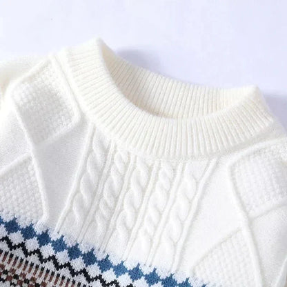 Ilaria | Maglione Donna in Maglia Nordica con Trecce