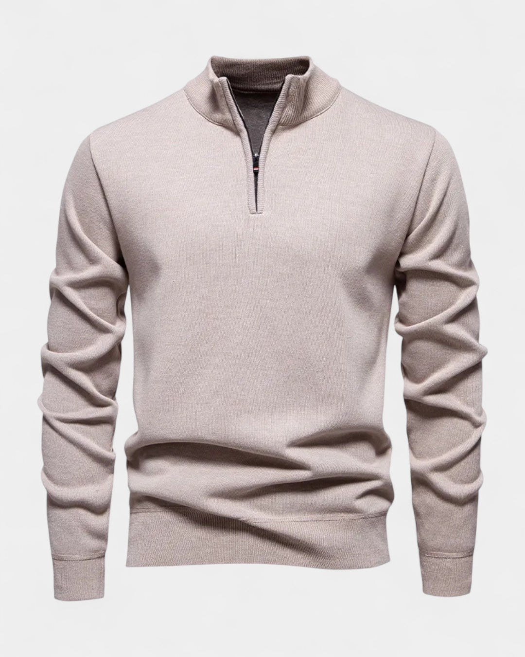 Maglione Uomo Mezza Zip in Cotone Design Pulito Versatile