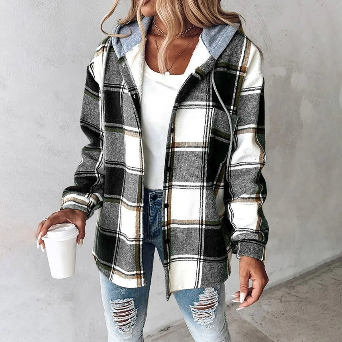 Élise | Overshirt Imbottito con Cappuccio