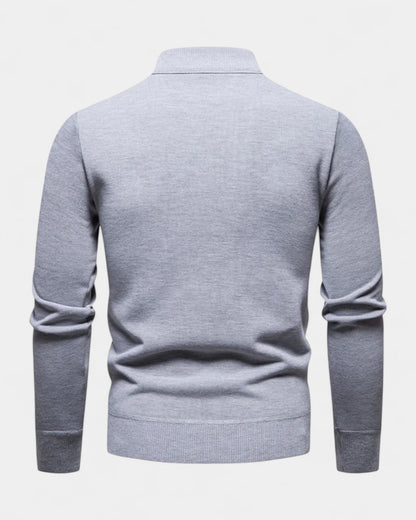 Maglione Uomo Mezza Zip in Cotone Design Pulito Versatile