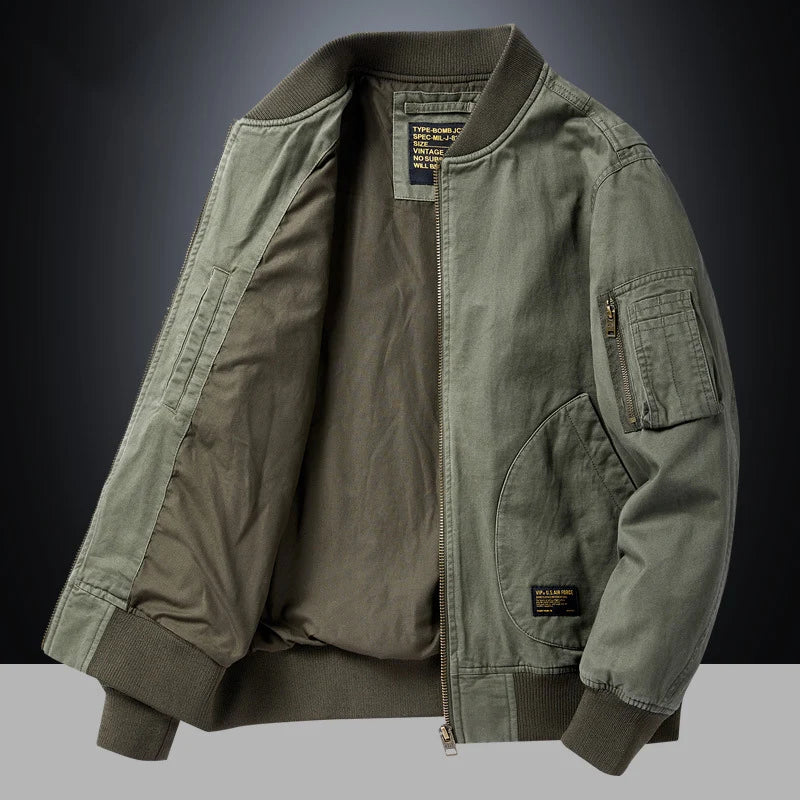 Bomber Uomo Vintage con Zip Metallica