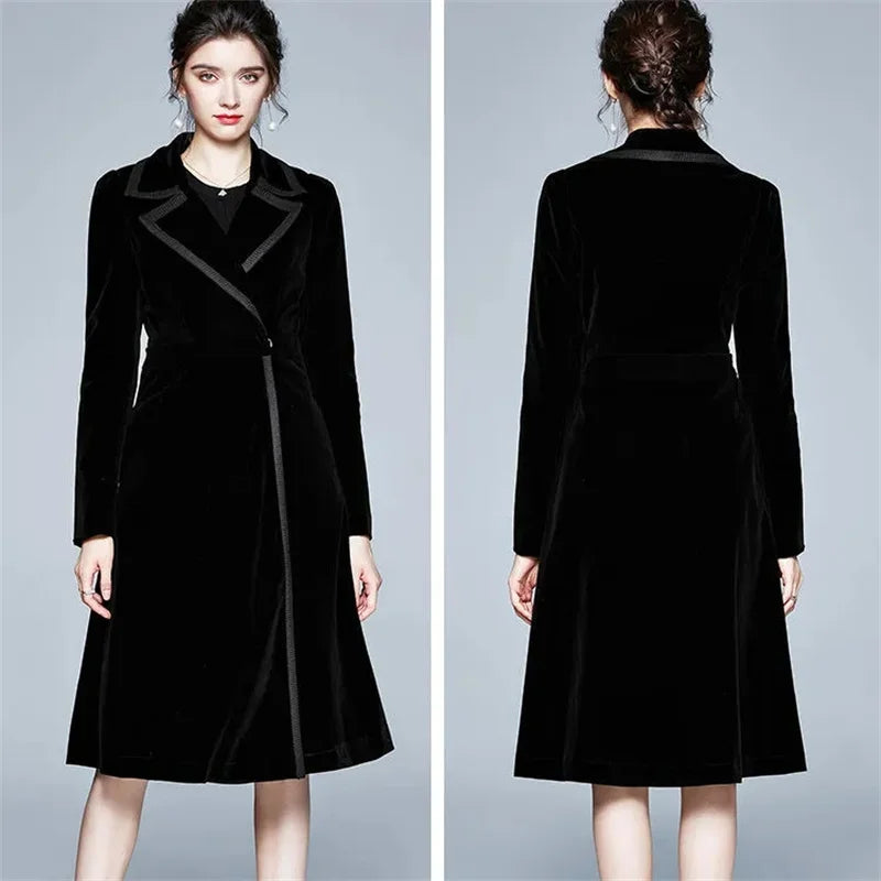 Serafina | Cappotto Lungo Donna in Velluto