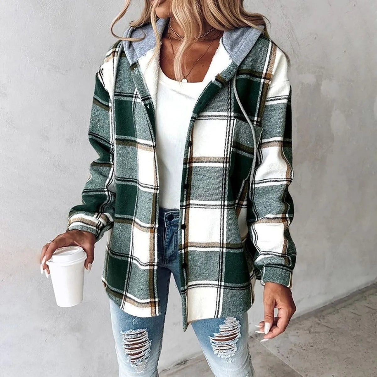 Élise | Overshirt Imbottito con Cappuccio
