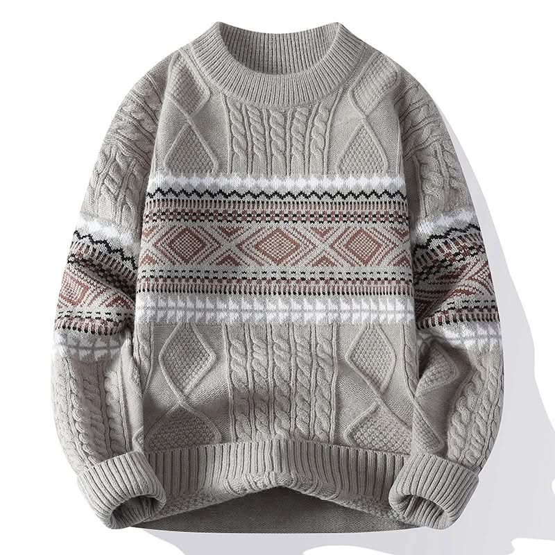 Ilaria | Maglione Donna in Maglia Nordica con Trecce