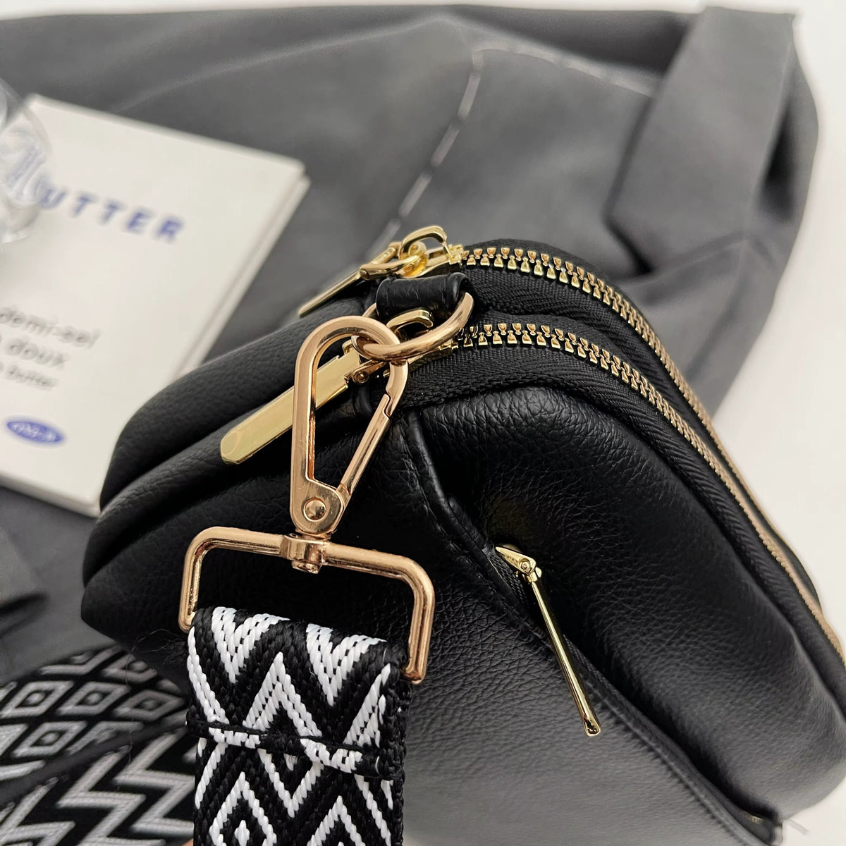 Borsa a Tracolla Donna Strutturata in Pelle Vegana
