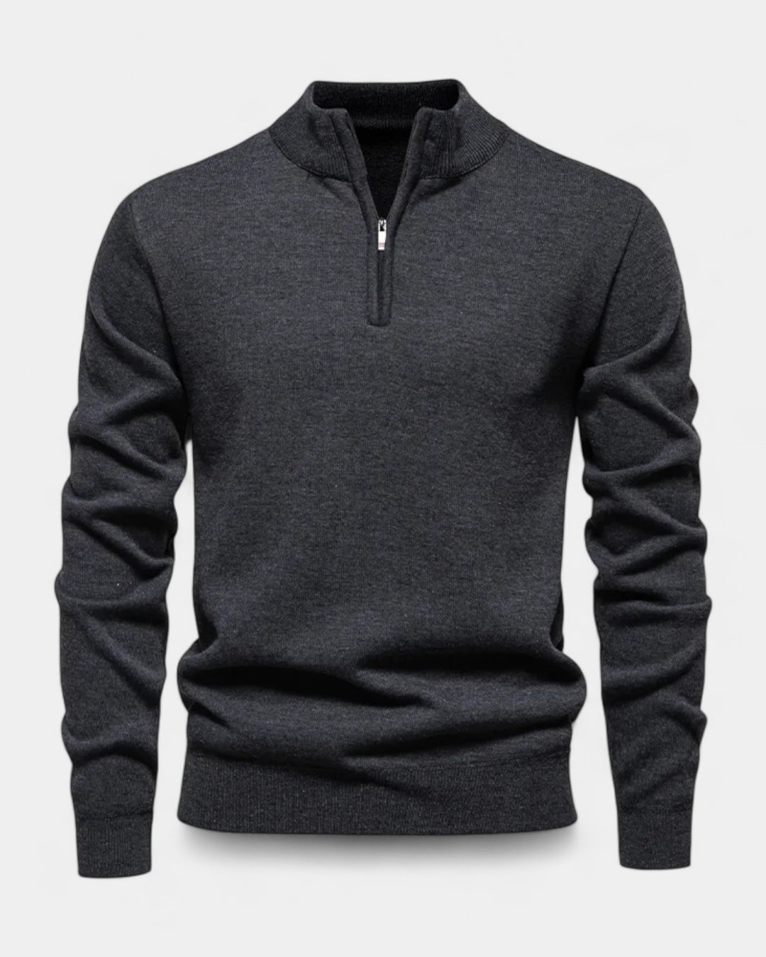 Maglione Uomo Mezza Zip in Cotone Design Pulito Versatile