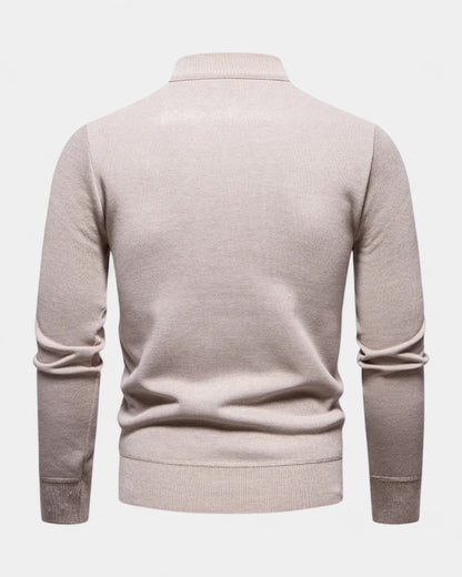 Maglione Uomo Mezza Zip in Cotone Design Pulito Versatile