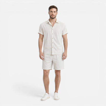 Completo Uomo Camicia e Shorts Leggero Estivo Co-Ord