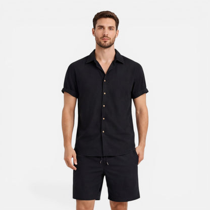 Completo Uomo Camicia e Shorts Leggero Estivo Co-Ord