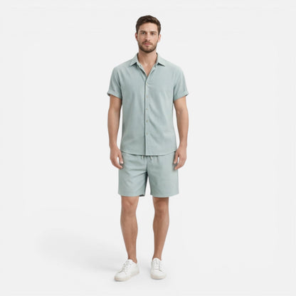 Completo Uomo Camicia e Shorts Leggero Estivo Co-Ord