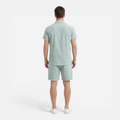 Completo Uomo Camicia e Shorts Leggero Estivo Co-Ord
