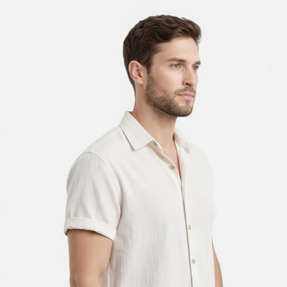 Completo Uomo Camicia e Shorts Leggero Estivo Co-Ord