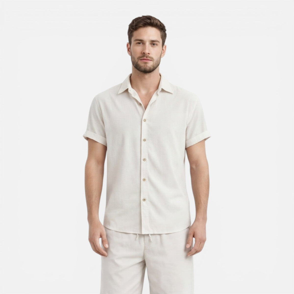 Completo Uomo Camicia e Shorts Leggero Estivo Co-Ord