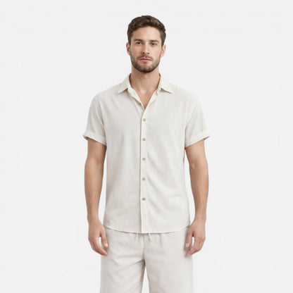 Completo Uomo Camicia e Shorts Leggero Estivo Co-Ord