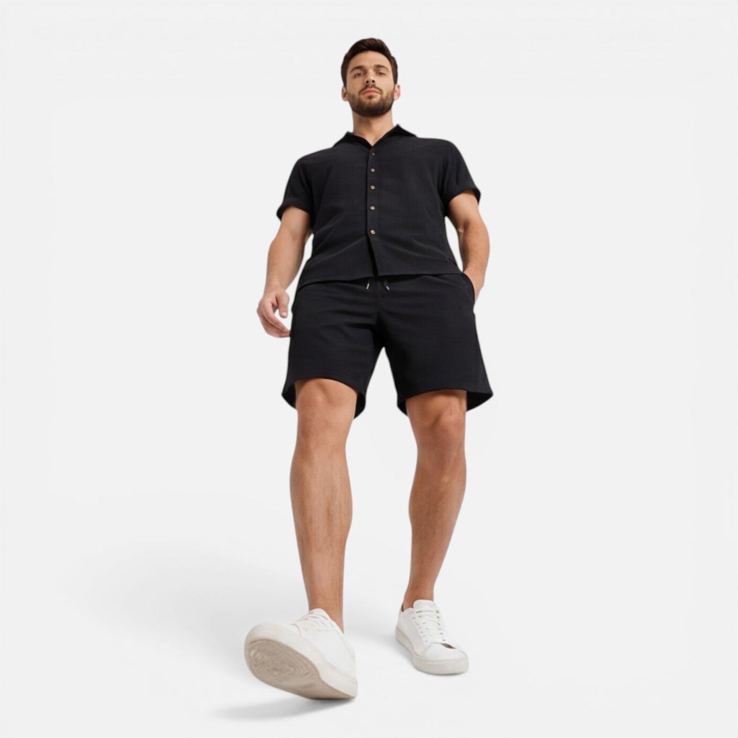 Completo Uomo Camicia e Shorts Leggero Estivo Co-Ord