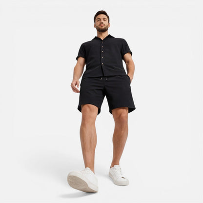 Completo Uomo Camicia e Shorts Leggero Estivo Co-Ord
