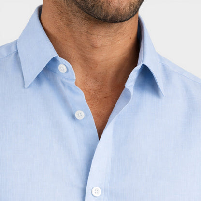 Camicia Uomo Manica Corta Slim Fit Leggera Traspirante Estiva
