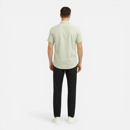 Camicia Uomo Manica Corta Slim Fit Leggera Traspirante Estiva