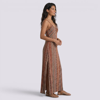 Abito Lungo Donna Boho con Schiena Aperta