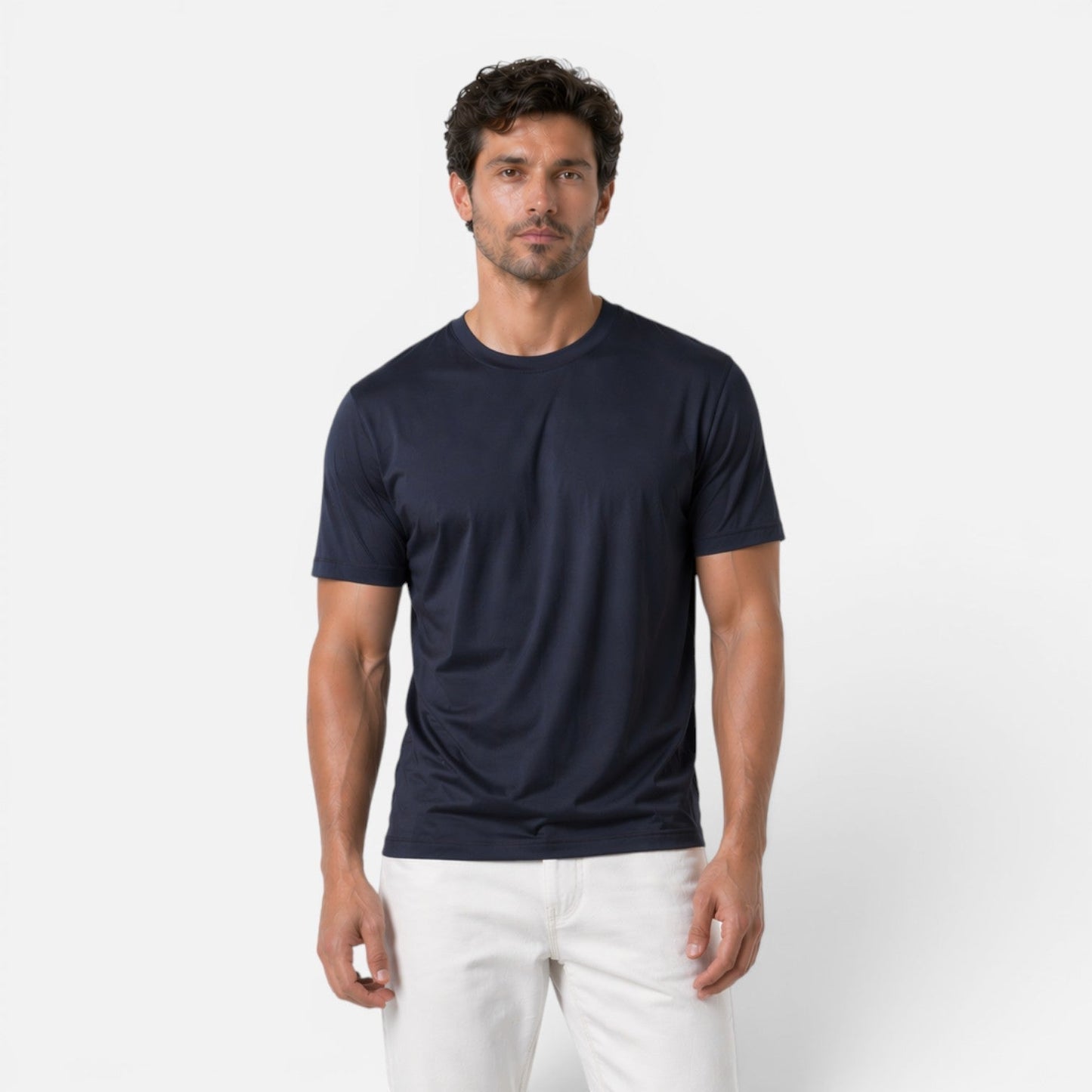 T-Shirt Uomo Ice Silk Effetto Seta Leggera Traspirante