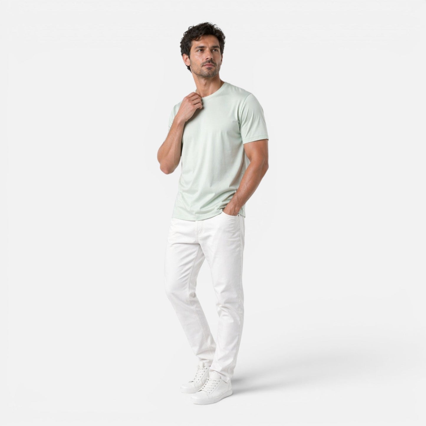 T-Shirt Uomo Ice Silk Effetto Seta Leggera Traspirante