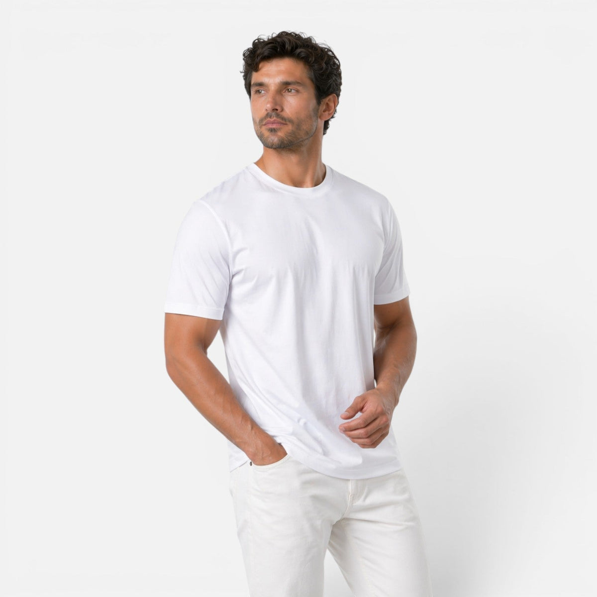 T-Shirt Uomo Ice Silk Effetto Seta Leggera Traspirante