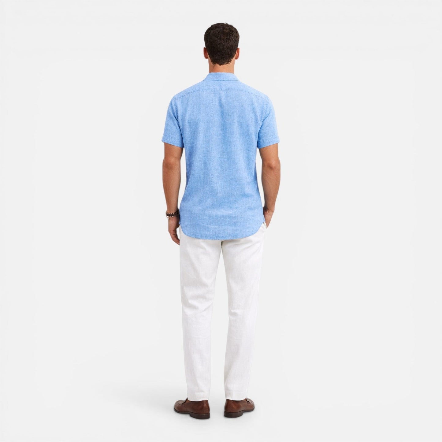 Camicia Uomo Manica Corta Estiva Leggera Traspirante Slim Fit